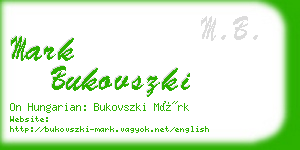 mark bukovszki business card